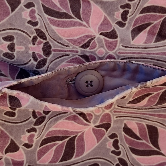 BANDOLINO Pink Gray Velvet Jacket L Topper Velour Retro Peacoat Driving Coat - Picture 12 of 15